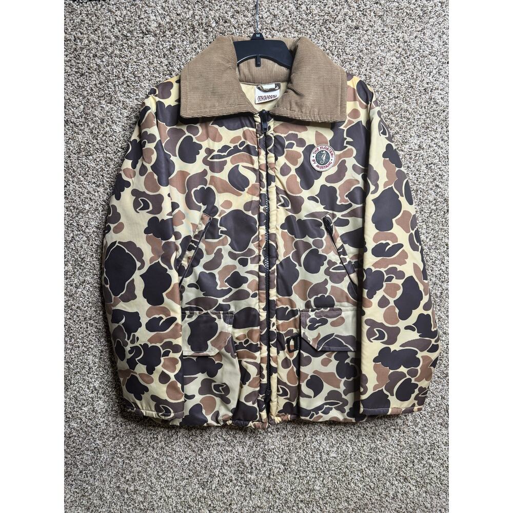 Vintage The Floater by Mustang duck camo buoyancy jacket outdoor size M